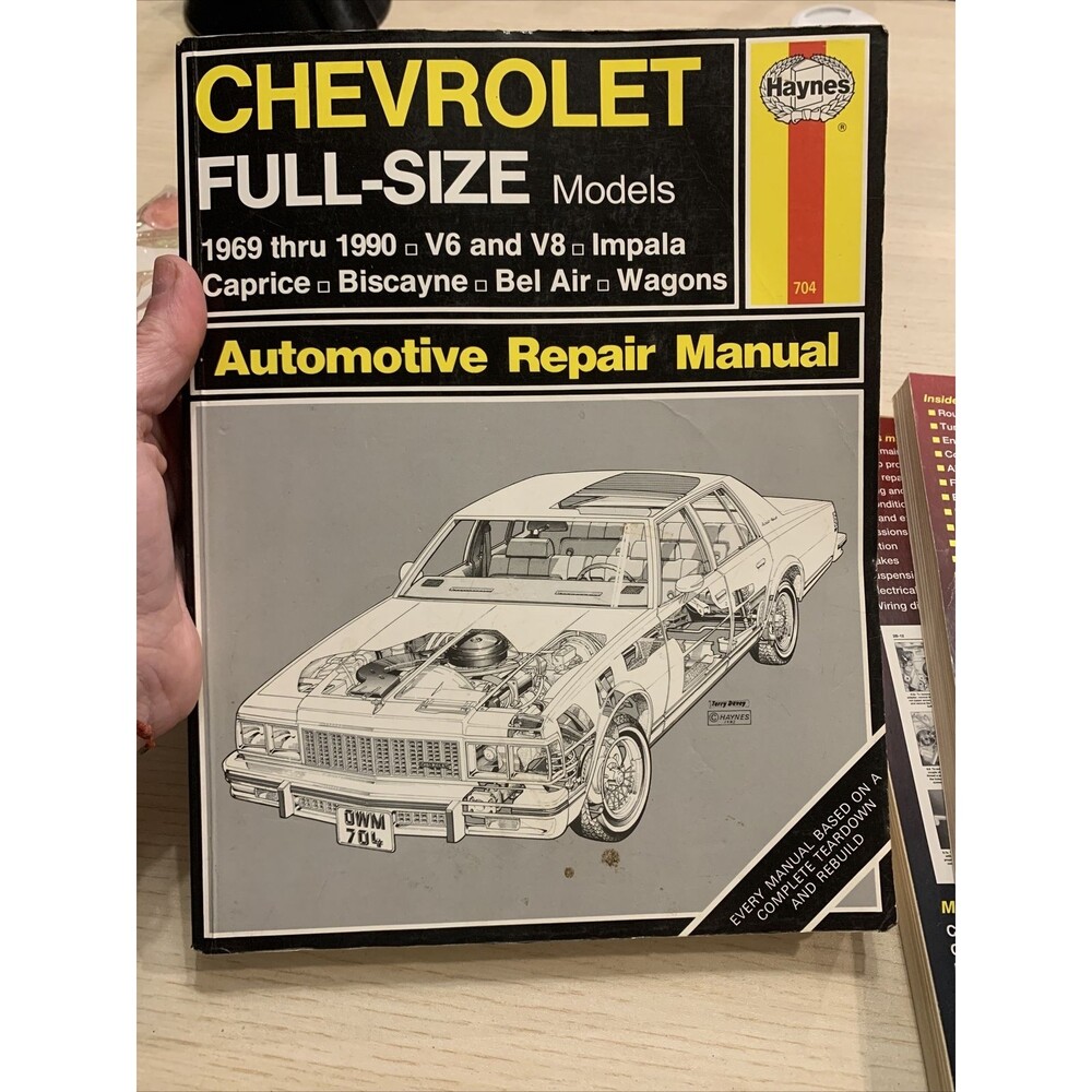 Haynes Repair Manual Workshop Chevrolet Full Size Models 1969-1990  (704)